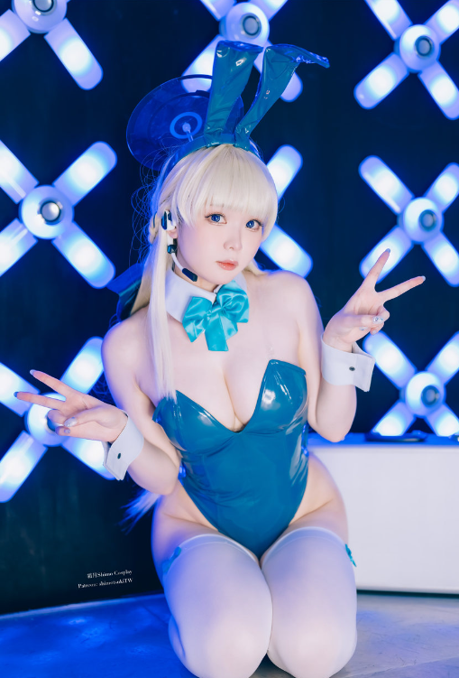 霜月shimo 蔚蓝档案飞鸟马时兔女郎 cosplay