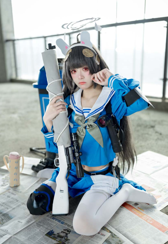 九柒喵Cosplay霞泽美游｜轻灵又俏皮的二次元风采