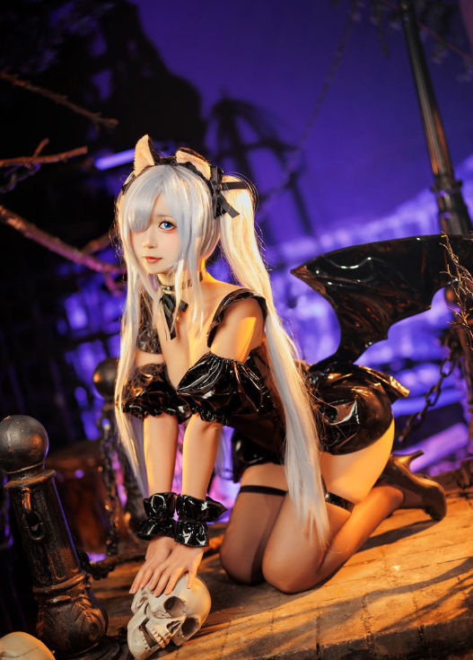 樱落酱w Cosplay｜雅努斯万圣喵喵的夜行频道开启