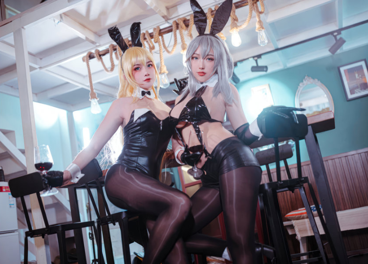 刺青Poi Cosplay｜北卡罗来纳&华盛顿兔女郎的双舰魅影