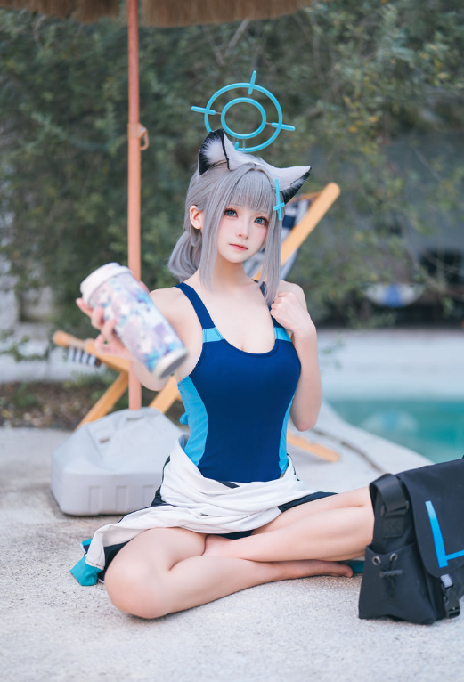 九柒喵 白子泳装[34P-420M]