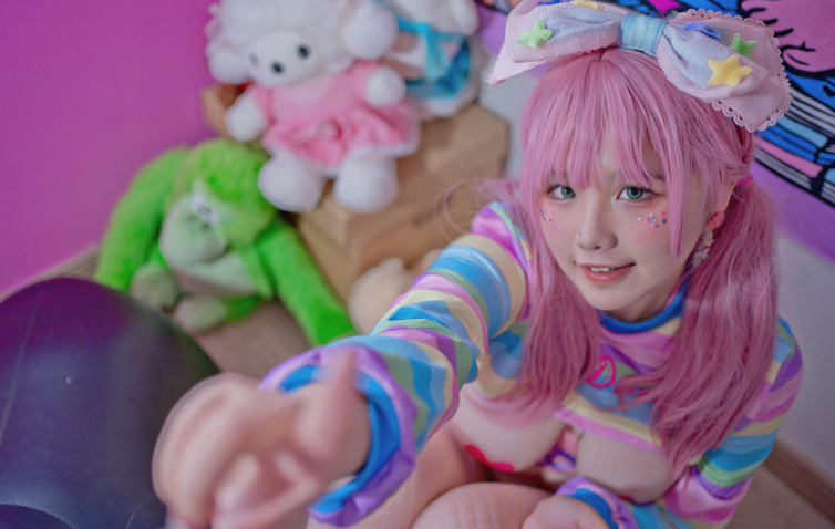 阿半今天很开心 粉色双马尾[43P-868M]