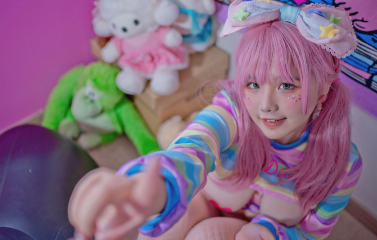 阿半今天很开心 粉色双马尾[43P-868M]