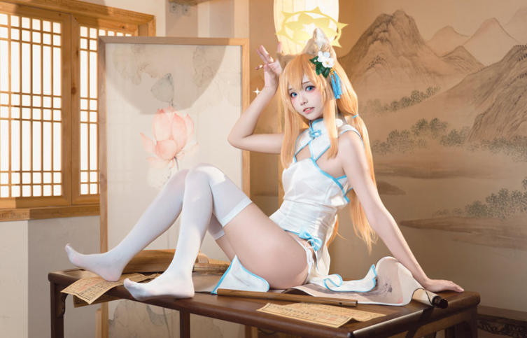 艾西Aiwest 蔚蓝档案 伊落玛丽旗袍[30P-342M]
