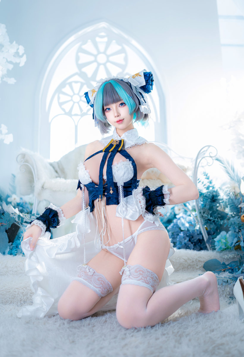 狐玖玖 柴郡睡衣 [32P-264M]
